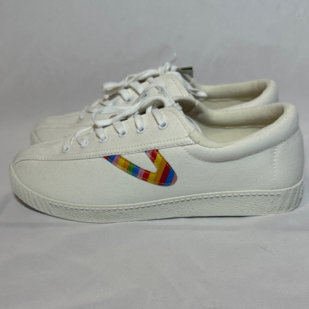 Tretorn Rainbow Canvas Women’s Sneakers. Size 10
